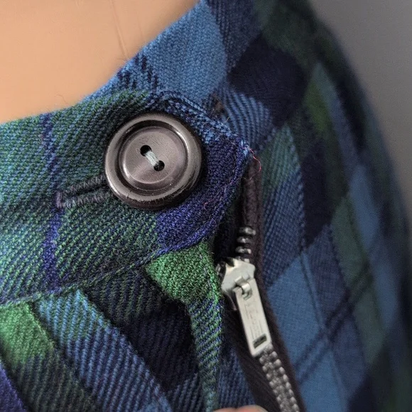 Vintage ALJEAN Canada 100% Wool Plaid Pleated Skirt Fits Size XXS - Picture 6 of 14